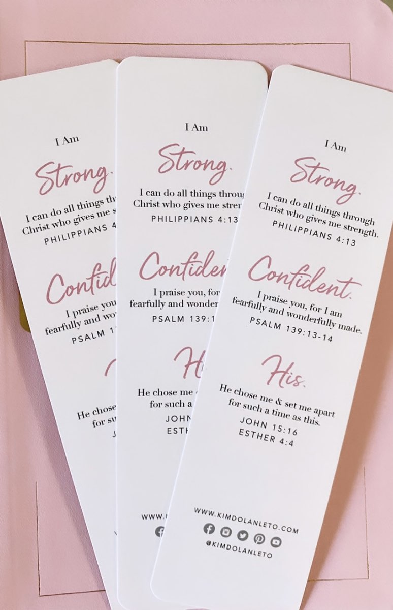 Strong. Confident. His. Power Declaration Bookmark